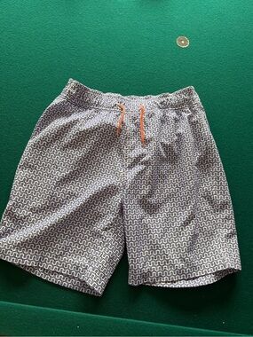 Crewcuts Purple and White Geometric Swim Shorts